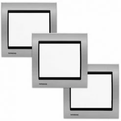 LOT 3 Va Et Vient Blanc Delta Iris + Plaque Métal Alu Silver - SIEMENS - SIEMENS