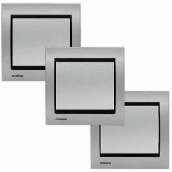 LOT 3 Va Et Vient Silver Delta Iris + Plaque Métal Alu Silver - SIEMENS - SIEMENS