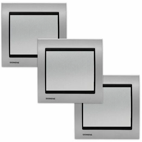 LOT 3 Va Et Vient Silver Delta Iris + Plaque Métal Alu Silver - SIEMENS - SIEMENS 1 LOT 3 Va Et Vient Silver Delta Iris + Plaque Métal Alu Silver - SIEMENS - SIEMENS