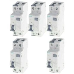 Kit Siemens Différentiels Magnétothermiques 16A 1P+N 30MA 4,5KA 5SU13531KK16