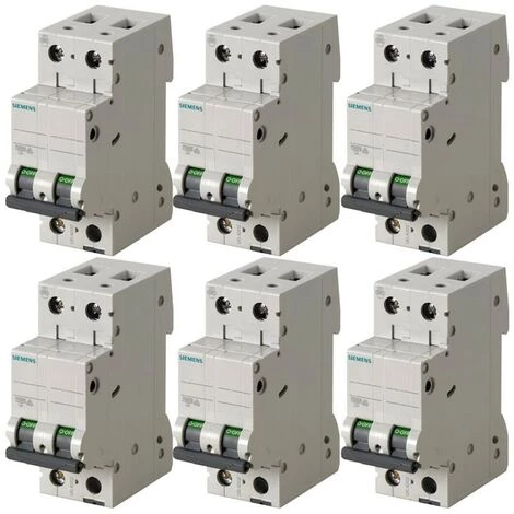 Kit Interrupteurs Magnétothermiques Siemens 2P 32A 6kA Type C 2 Modules 5SL62327BB 1 Kit Interrupteurs Magnétothermiques Siemens 2P 32A 6kA Type C 2 Modules 5SL62327BB