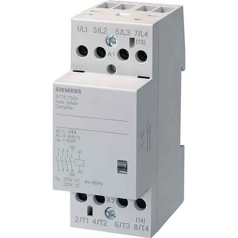SIEMENS - TÉLÉRUPTEUR 5TT5 4 NC 24 V AC/COURANT CONTINU 2 MODULES 5TT50302 1 SIEMENS - TÉLÉRUPTEUR 5TT5 4 NC 24 V AC/COURANT CONTINU 2 MODULES 5TT50302