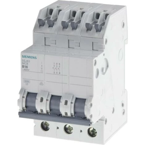 Disjoncteur Siemens 5SJ63166KS 3 Pôles 16 A 1 Disjoncteur Siemens 5SJ63166KS 3 Pôles 16 A