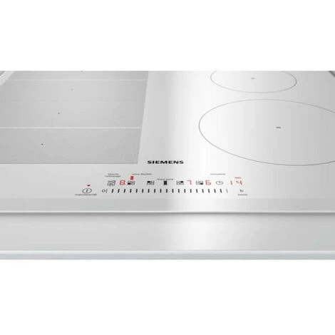 SIEMENS EX652FEB1F - Table De Cuisson A Induction - 4 Zones - 7400W - L59,2 X P52,2cm - Revetement Verre - Blanc 2 SIEMENS EX652FEB1F - Table De Cuisson A Induction - 4 Zones - 7400W - L59,2 X P52,2cm - Revetement Verre - Blanc – Image 2