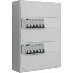 Tableau 2 Rangées Pré-équipé 2 Inter. Diff. 63A + 10 Disjoncteurs - SIEMENS - SIEMENS