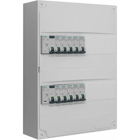 Tableau 2 Rangées Pré-équipé 2 Inter. Diff. 63A + 10 Disjoncteurs - SIEMENS - SIEMENS 1 Tableau 2 Rangées Pré-équipé 2 Inter. Diff. 63A + 10 Disjoncteurs - SIEMENS - SIEMENS