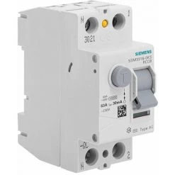 Interrupteur Différentiel Auto 30mA 63A Type AC - SIEMENS - SIEMENS