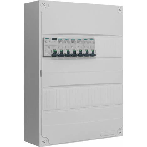 Tableau 2 Rangées Pré-équipé 1 Inter. Diff. 40A Type AC + 6 Disjoncteurs - SIEMENS - SIEMENS 1 Tableau 2 Rangées Pré-équipé 1 Inter. Diff. 40A Type AC + 6 Disjoncteurs - SIEMENS - SIEMENS