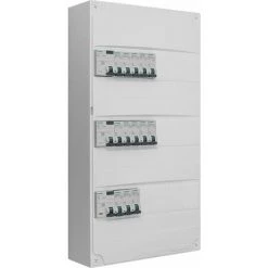 Tableau 3 Rangées Pré-équipé 2 Inter. Diff. 40A Type A + 1 Inter. Diff. 63A + 13 Disjoncteurs - SIEMENS - SIEMENS
