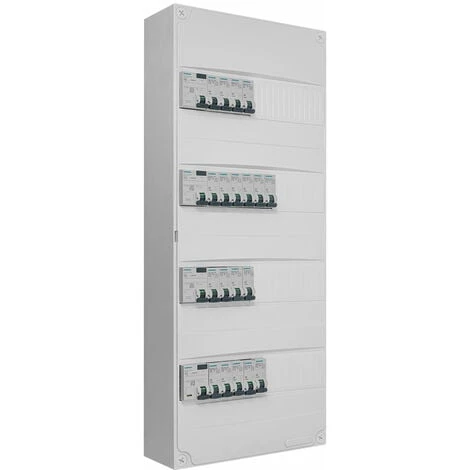 Tableau 4 Rangées Pré-équipé 1 Inter. Diff. 40A + 3 Inter. Diff. 63A + 19 Disjoncteurs - SIEMENS - SIEMENS 1 Tableau 4 Rangées Pré-équipé 1 Inter. Diff. 40A + 3 Inter. Diff. 63A + 19 Disjoncteurs - SIEMENS - SIEMENS