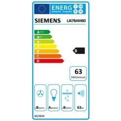 Hotte Box Intégrée 60cm 460m3/h Noir - Lj67bam60 - Siemens - Noir -SIEMENS Soldes 2022 51509859 2
