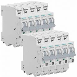Lot De 10 Disjoncteurs Auto P+N 10A - SIEMENS - SIEMENS