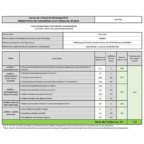 Lave-linge Hublot 8 Kg 1200 Tours/min - Wm12n118ff - Siemens - Blanc 4 Lave-linge Hublot 8 Kg 1200 Tours/min - Wm12n118ff - Siemens - Blanc – Image 4