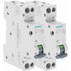 Lot De 2 Disjoncteurs électriques Phase + Neutre 20A - SIEMENS - SIEMENS