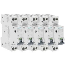 Lot De 5 Disjoncteurs électriques Phase + Neutre 20A - SIEMENS - SIEMENS