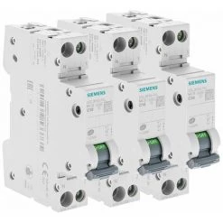 LOT 3 Disjoncteurs Modulaire 230V, 4,5kA, 1+N POLES, COURBE C, 10A - SIEMENS - SIEMENS