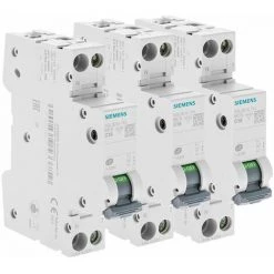 LOT 3 Disjoncteurs Modulaires 16A 230V, 4,5kA, 1+N POLES, COURBE C - SIEMENS - SIEMENS