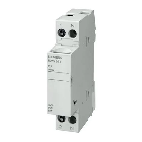 Siemens 3NW7053 Porte-fusible Cylindrique 1P+N 32A 690VAC - Gris 1 Siemens 3NW7053 Porte-fusible Cylindrique 1P+N 32A 690VAC - Gris