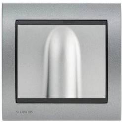 Sortie De Cable Silver Delta Iris + Plaque Métal Texturé Alu Silver - SIEMENS - SIEMENS