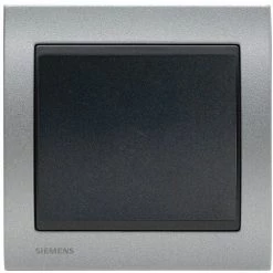 Va-et-Vient Anthracite Delta Iris + Plaque Métal Texturé Alu Silver - SIEMENS - SIEMENS