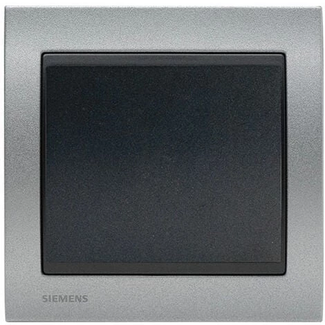 Va-et-Vient Anthracite Delta Iris + Plaque Métal Texturé Alu Silver - SIEMENS - SIEMENS 1 Va-et-Vient Anthracite Delta Iris + Plaque Métal Texturé Alu Silver - SIEMENS - SIEMENS