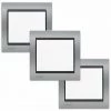 LOT 3 Va Et Vient Blanc Delta Iris + Plaque Métal Texturé Alu Silver - SIEMENS - SIEMENS