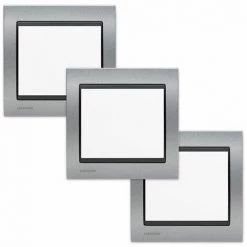 LOT 3 Va Et Vient Blanc Delta Iris + Plaque Métal Texturé Alu Silver - SIEMENS - SIEMENS