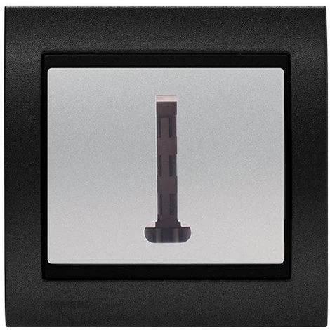 Prise Téléphone Silver Delta Iris + Plaque Métal Texturé Alu Noir - SIEMENS - SIEMENS 1 Prise Téléphone Silver Delta Iris + Plaque Métal Texturé Alu Noir - SIEMENS - SIEMENS