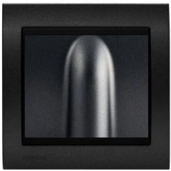 Sortie De Cable Anthracite Delta Iris + Plaque Métal Texturé Alu Noir - SIEMENS - SIEMENS