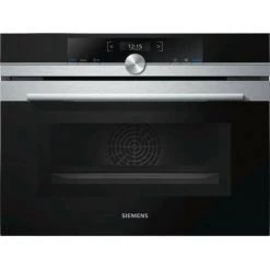 SIEMENS CM633GBS1 - Four Encastrable Fonction Micro Ondes - 45 L - 6 Modes De Cuisson - Inox