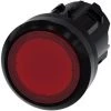 Siemens 3SU1001-0AB20-0AA0 Bouton-poussoir Lumineux à Rappel Actionneur Plat, Collerette Plastique Rouge 1 Pc(s)