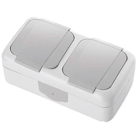 SIEMENS DOUBLE PRISE DE COURANT 2P+T ÉTANCHE COMPLET GRIS IP54 SIE885091 1 SIEMENS DOUBLE PRISE DE COURANT 2P+T ÉTANCHE COMPLET GRIS IP54 SIE885091