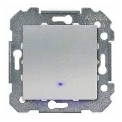 SIEMENS DELTA VIVA INTERRUPTEUR VA ET VIENT À VOYANT LUMINEUX SILVER SIE004718