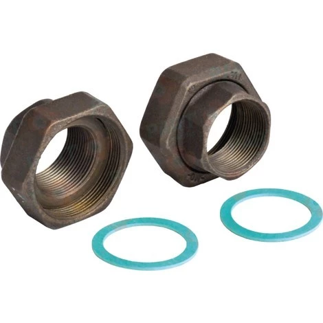 Raccord Union En Fte Phosphaté Et Huilé (jeu De 2) SIEMENS, Raccord Union, Fonte Malléable, Galvanisé, A Visser, 40X49, 1" 1/2 1 Raccord Union En Fte Phosphaté Et Huilé (jeu De 2) SIEMENS, Raccord Union, Fonte Malléable, Galvanisé, A Visser, 40X49, 1" 1/2