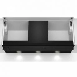 Hotte Décor Murale Avec Finition En Verre SIEMENS - LJ97BAM60 - L87,7cm/P29,8cm/34cm - Noir