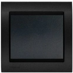 Va Et Vient Anthracite Delta Iris + Plaque Métal Texturé Alu Noir - SIEMENS - SIEMENS