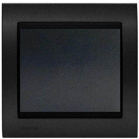 Va Et Vient Anthracite Delta Iris + Plaque Métal Texturé Alu Noir - SIEMENS - SIEMENS 1 Va Et Vient Anthracite Delta Iris + Plaque Métal Texturé Alu Noir - SIEMENS - SIEMENS