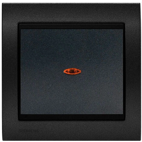 Va Et Vient Lumineux Anthracite Delta Iris + Plaque Métal Texturé Alu Noir - SIEMENS - SIEMENS 1 Va Et Vient Lumineux Anthracite Delta Iris + Plaque Métal Texturé Alu Noir - SIEMENS - SIEMENS