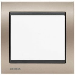 Va-et-Vient Blanc Delta Iris + Plaque Métal Champagne - SIEMENS - SIEMENS