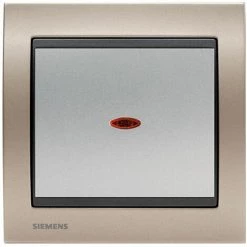 Va-et-Vient Lumineux Silver Delta Iris + Plaque Métal Champagne - SIEMENS - SIEMENS