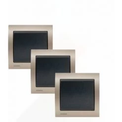 LOT 3 Va Et Vient Anthracite Delta Iris + Plaque Métal Champagne - SIEMENS - SIEMENS