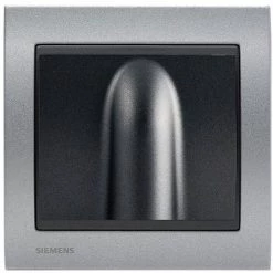 Sortie De Cable Anthracite Delta Iris + Plaque Métal Texturé Alu Silver - SIEMENS - SIEMENS