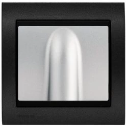 Sortie De Cable Silver Delta Iris + Plaque Métal Texturé Alu Noir - SIEMENS - SIEMENS