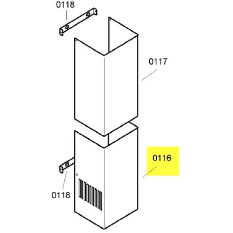 CHEMINEE PARTIE INFERIEUR REP 116 POUR HOTTE SIEMENS - 00360535 1 CHEMINEE PARTIE INFERIEUR REP 116 POUR HOTTE SIEMENS - 00360535
